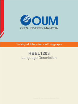 HBEL1203 Language Description