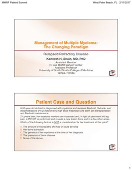 Patient Case and Question