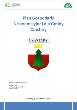 Plan Gospodarki Niskoemisyjnej Dla Gminy Czastary