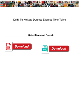 Delhi to Kolkata Duronto Express Time Table