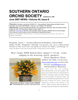 Southern Ontario Orchid Society