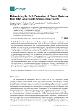 Determining the Bulk Parameters of Plasma Electrons from Pitch-Angle Distribution Measurements