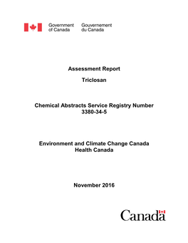 Assessment Report Triclosan Chemical Abstracts Service