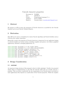 Unicode Character Properties