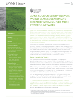 James Cook University Case Study