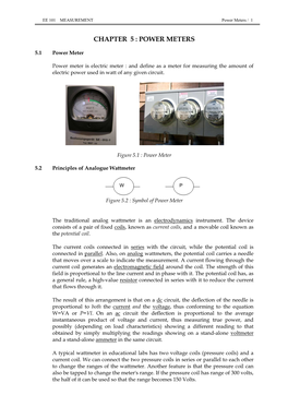 Chapter 5 : Power Meters