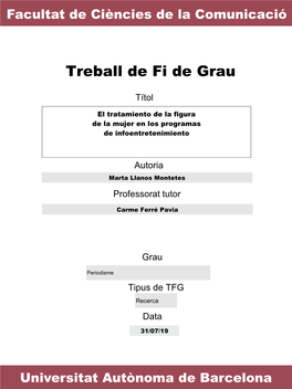 Treball De Fi De Grau