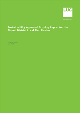Sustainability Appraisal Scoping Report for the Stroud District Local Plan Review