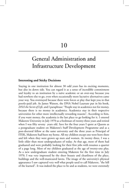 General Administration and Infrastructure Development