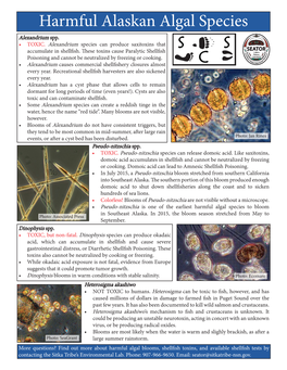 Harmful Alaskan Algal Species Alexandrium Spp