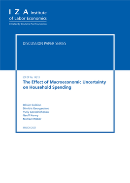 The Effect of Macroeconomic Uncertainty on Household Spending