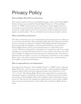 Privacy Policy