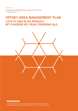 Brentwood Forest Offset Area Management Plan