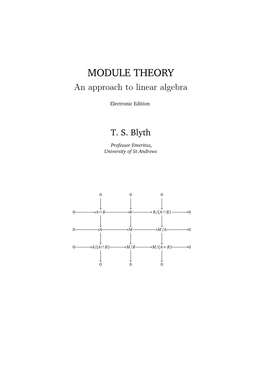 Module Theory: an Approach to Linear Algebra