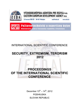 Security, Extremism, Terorism 2012 Proceedings of The