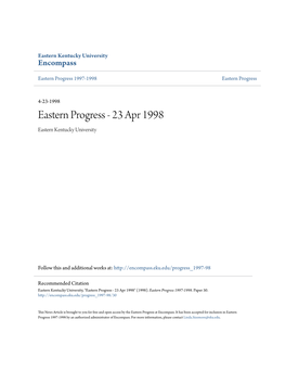 Eastern Progress 1997-1998 Eastern Progress