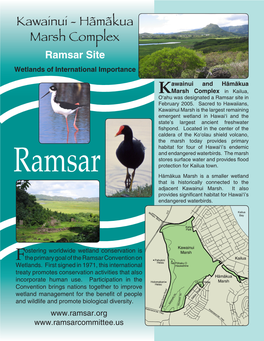 Ramsar Site Wetlands of International Importance