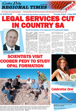 Scientists Visit Coober Pedy to Study Opal Formation