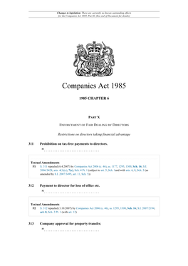 Companies Act 1985, Part X