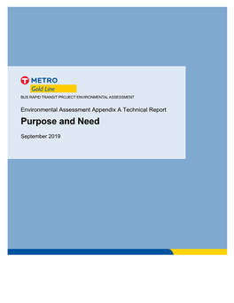 Metro Gold Line Bus Rapid Transit Environmental Assessment