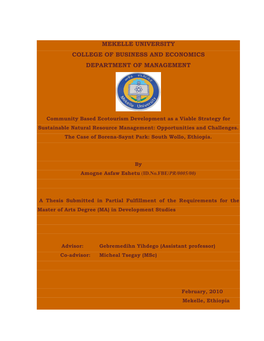 Mekelle University FINAL THESIS