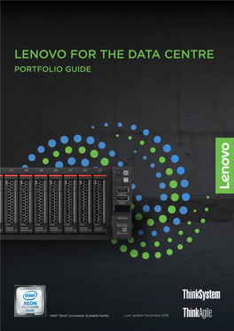 Lenovo for the Data Centre Portfolio Guide