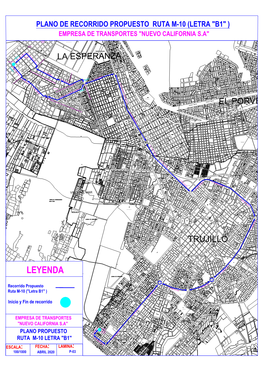 Ruta M-10 Letra B1 Propuesta