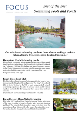 Best of the Best Swimming Pools and Ponds