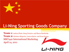 Li-Ning Sporting Goods Company