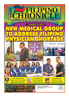 January 10, 2015  Hawaii Filipino Chronicle  1