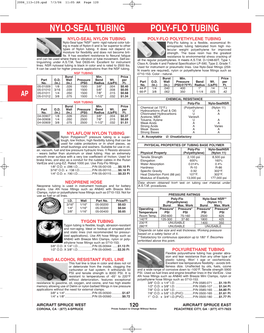 Nylo-Seal Tubing Poly-Flo Tubing