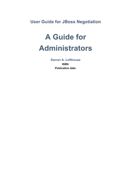 A Guide for Administrators