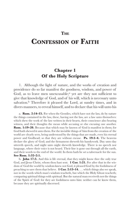 The Westminster Confession of Faith