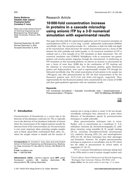 10000 Fold Concentration Increase in Proteins in a Cascade Microchip