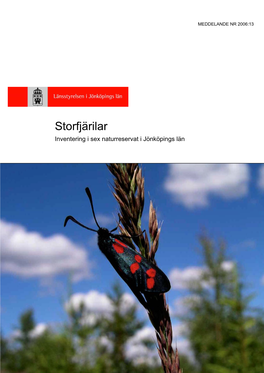 Storfjärilar Inventering I Sex Naturreservat I Jönköpings Län
