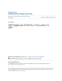 2007 Highlander Vol 90 No 11 November 13, 2007