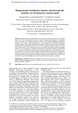 Rangeomorph Classification Schemes and Intra-Specific Variation: Are All