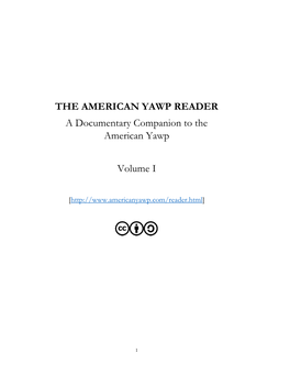 THE AMERICAN YAWP READER a Documentary Companion to the American Yawp