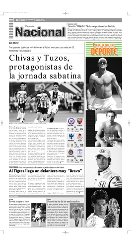 Chivas Y Tuzos, Protagonistas De La Jornada Sabatina