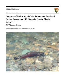 Long-Term Monitoring of Coho Salmon and Steelhead During Freshwater Life Stages in Coastal Marin County 2017Annual Report