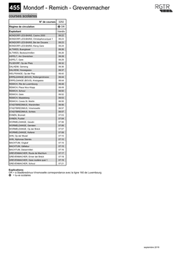 455 Mondorf - Remich - Grevenmacher Courses Scolaires