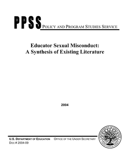 Educator Sexual Misconduct: a Synthesis of Existing Literature