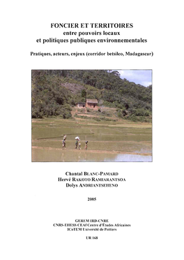 Pratiques, Acteurs, Enjeux (Corridor Betsileo, Madagascar)
