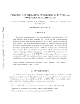 Arxiv:Astro-Ph/0111018V1 1 Nov 2001 Ihdrtosbten1 N 0Mn(Uke L 95.Teeburs These 1985)