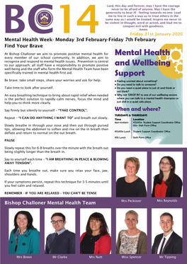 Mental Health and Wellbeing Support