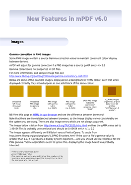 New Features in Mpdf V6.0