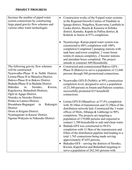 Rural Water Supply-Project Progress.Pdf