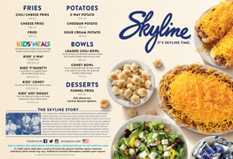 Skyline Chili Menu