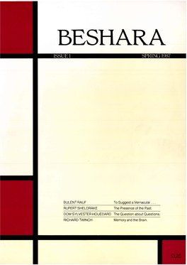 Issue 1 Spring 1987