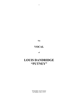 Louis Dandridge “Putney”